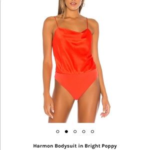 Harmon Bodysuit in bright poppy